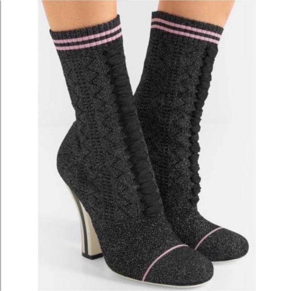 Fendi sock heel boots 36.5